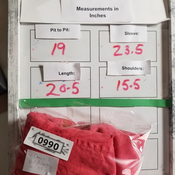 Chico's Linen Shacket Truckers Jacket Womens Sz M ( 1 ) Lace Sleeve Salmon - Picture 6 of 16